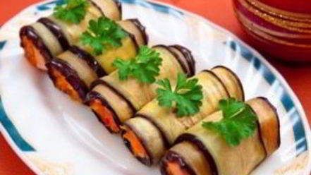 Рецепт канапе из баклажанов