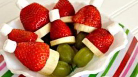 Рецепт канапе из фруктов на шпажках