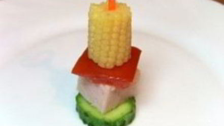 Рецепт канапе из мяса и овощей