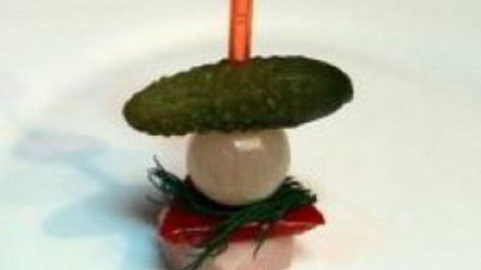 Рецепт канапе из мяса и овощей