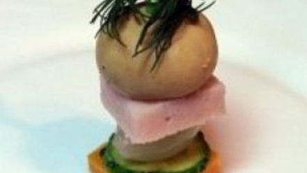 Рецепт канапе из мяса и овощей