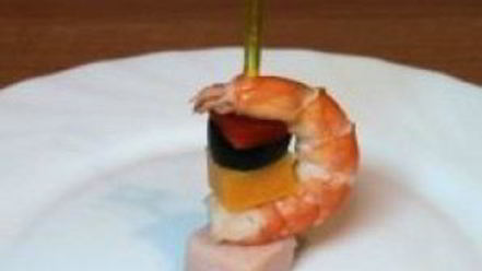 Рецепт канапе из мяса и овощей