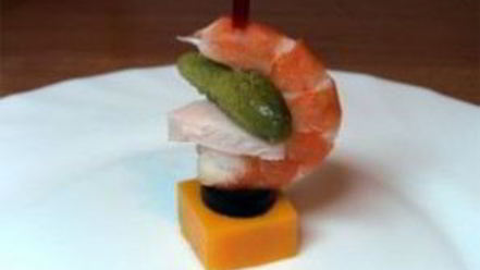 Рецепт канапе из мяса и овощей