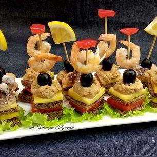 Рецепт Канапе Морской штиль