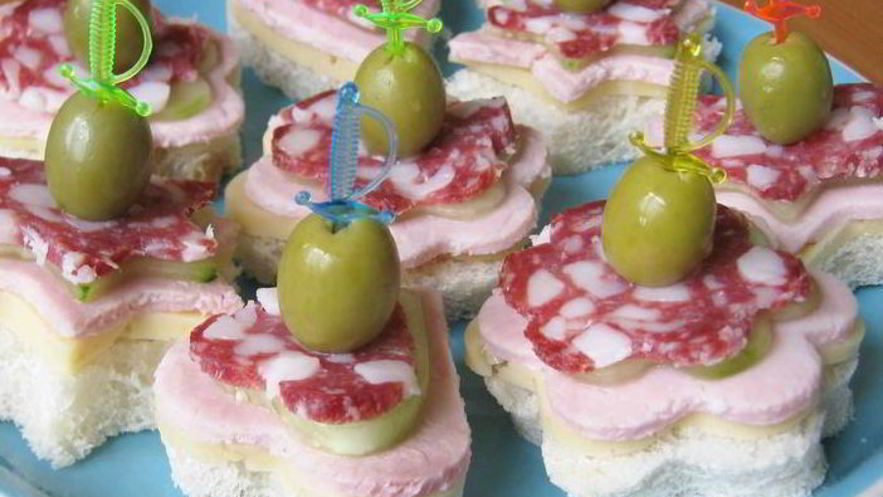 Рецепт канапе на детский праздник