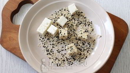 Рецепт канапе с брынзой и помидорами черри