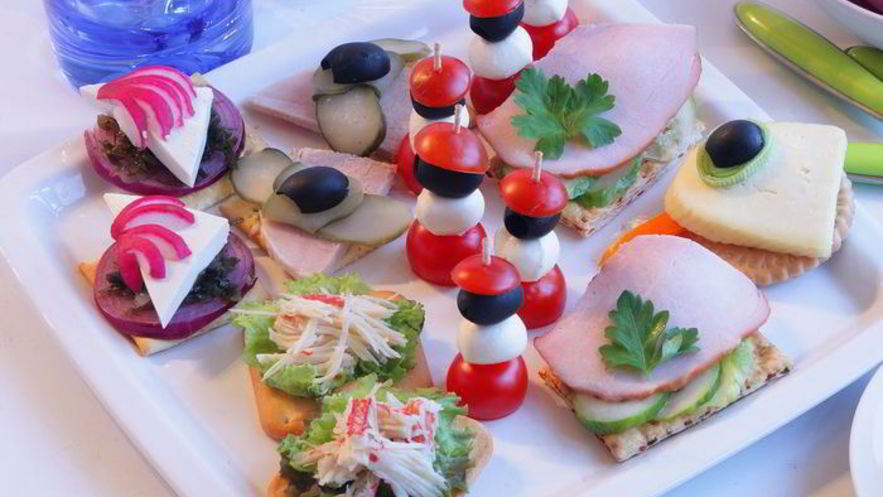 Рецепт канапе с бужениной