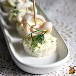 Рецепт Канапе с кальмаром