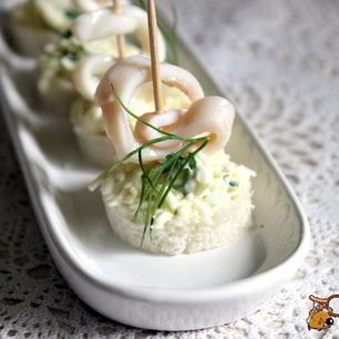 Рецепт Канапе с кальмаром