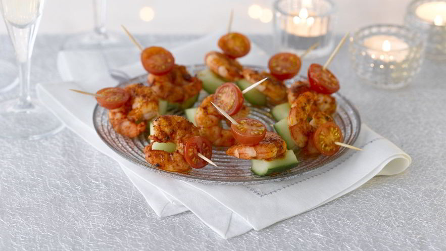 Рецепт канапе с креветками пикантные