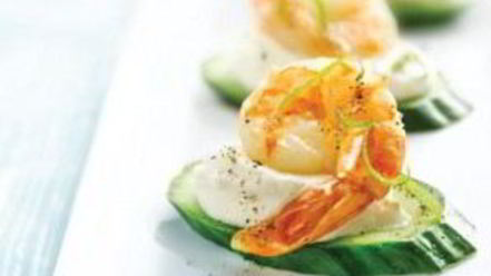 Рецепт канапе с креветками