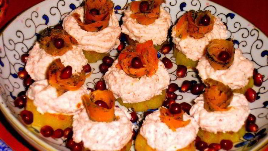 Рецепт канапе с лососем