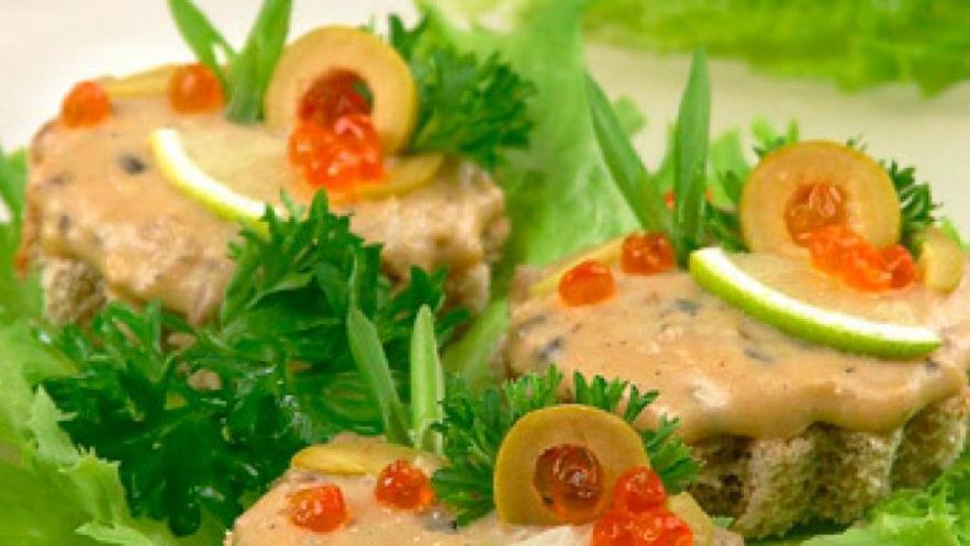 Рецепт канапе с лососевым муссом