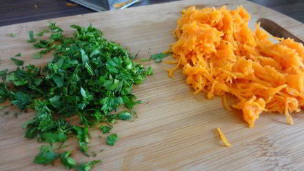 Рецепт канапе с морковными блинчиками