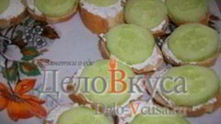Рецепт канапе с закуской из творога