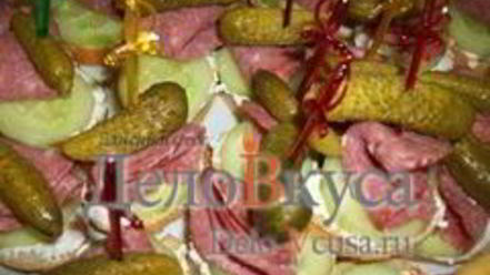 Рецепт канапе с закуской из творога