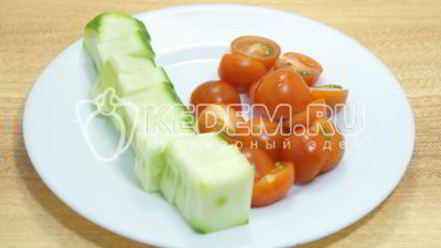 Рецепт овощного канапе с сыром фета