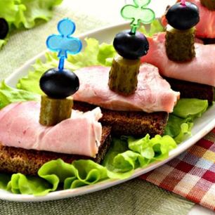 Рецепт Праздничного канапе со свининой