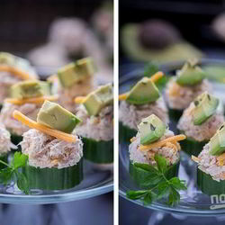 Рецепт Праздничных канапе с тунцом