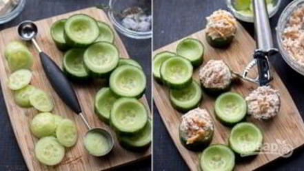 Рецепт праздничных канапе с тунцом