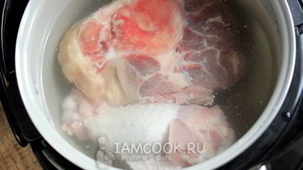 Рецепт индюшиного-говяжьего холодец в мультиварке