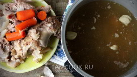 Рецепт индюшиного-говяжьего холодец в мультиварке