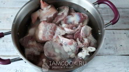 Рецепт холодца из куриных желудков и свиных ножек