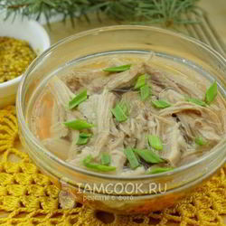 Рецепт Холодца из свиных ножек и курицы