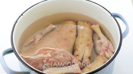 Рецепт холодца из свиных ножек и курицы
