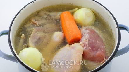 Рецепт холодца из свиных ножек и курицы