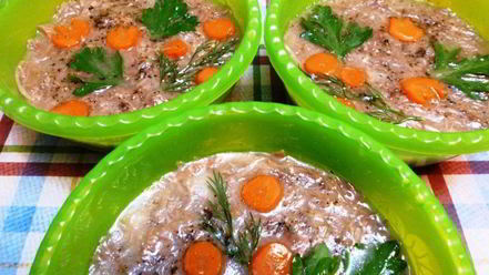 Рецепт холодца из утки и индейки