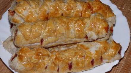 Рецепт хот-дога из слоеного теста