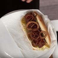 Рецепт Хот-дога с беконом и луком фри