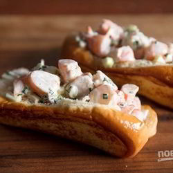 Рецепт Хот-дога с креветками