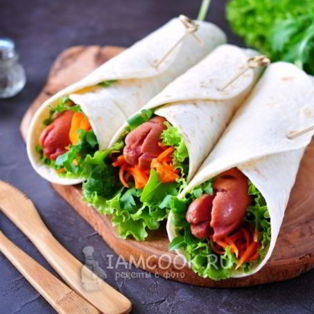 Рецепт Хот-дога в лаваше