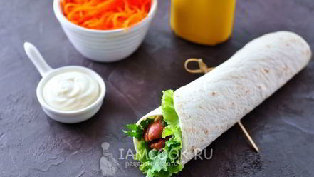 Рецепт хот-дога в лаваше