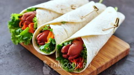 Рецепт хот-дога в лаваше