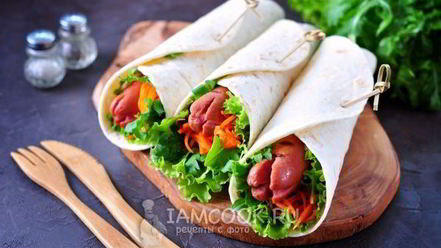 Рецепт хот-дога в лаваше