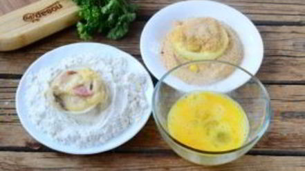 Рецепт хот-дога в луковых колечках