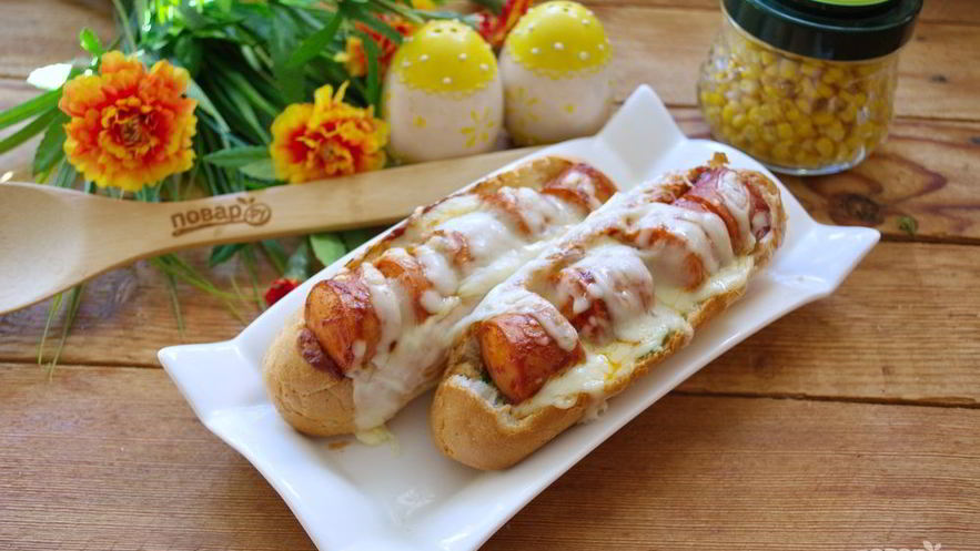 Рецепт хот-догов в булочках