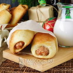 Рецепт Новогоднего хот-дога с фаршем