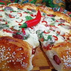 Рецепт Суперсырной хот-дог-пицца