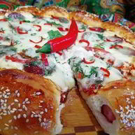 Рецепт Суперсырной хот-дог-пицца