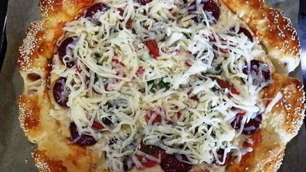 Рецепт суперсырной хот-дог-пицца