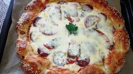 Рецепт суперсырной хот-дог-пицца