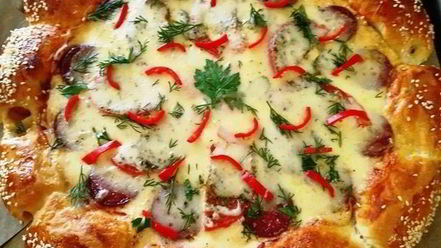 Рецепт суперсырной хот-дог-пицца