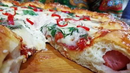 Рецепт суперсырной хот-дог-пицца