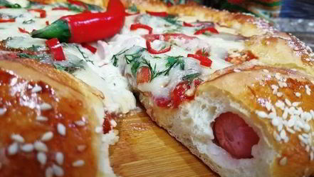 Рецепт суперсырной хот-дог-пицца