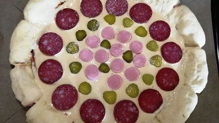 Рецепт суперсырной хот-дог-пицца