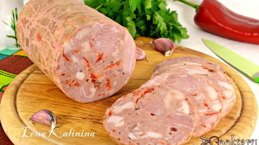 Рецепт колбасы ветчинной особой с паприкой